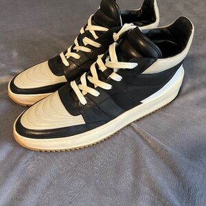 Fear of God Black and Cream High-Top Sneakers
